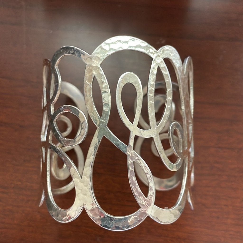 Brighton Scroll Cuff Bracelet 2.5” Silver Tone ~ Classic! Great Condition!